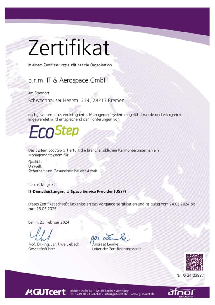 Ecostep Zertifikat 2024